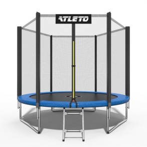 Батут дитячий з сіткою та драбинкою 252 см Atleto. Фото 2