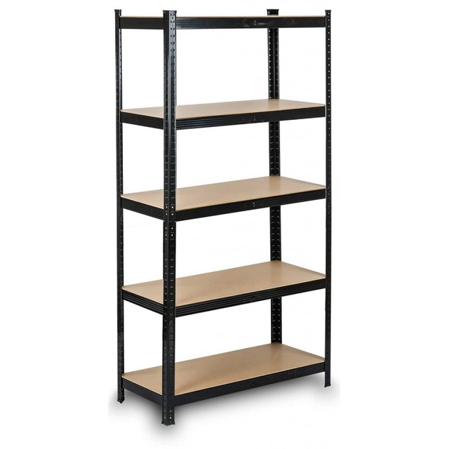 Стелаж складський металевий FunFit 180х90х40 см чорний