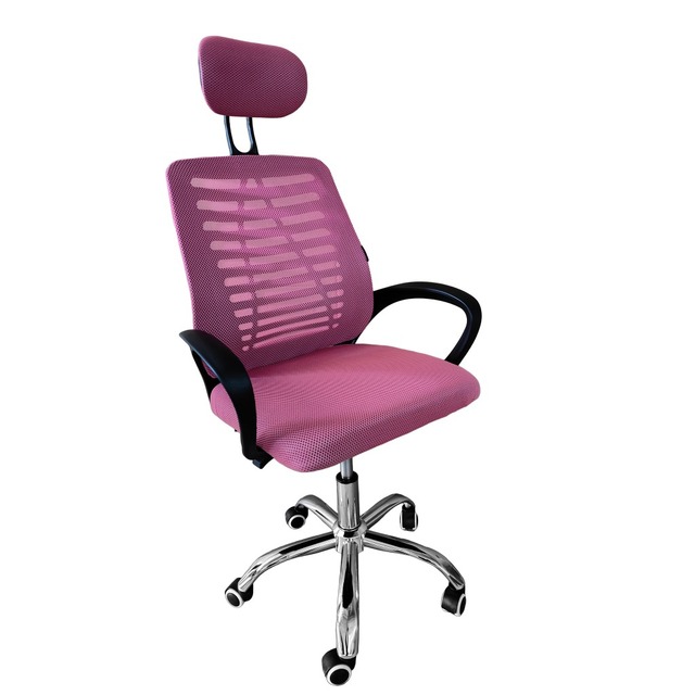 Крісло офісне Bonro B-6200 рожеве