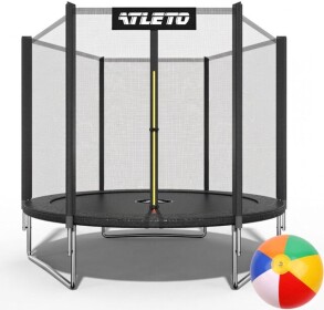 Батут дитячий з сіткою 183 см Atleto чорний
