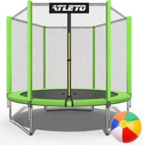 Батут дитячий з сіткою 183 см Atleto зелений