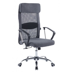 Крісло офісне на колесах Bonro BN-002-2 сіре
