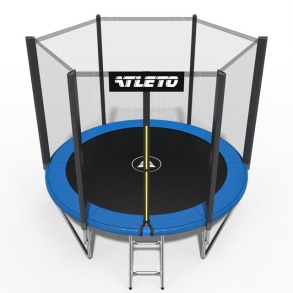 Батут дитячий з сіткою та драбинкою 252 см Atleto. Фото 2