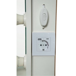 Туалетний столик з підсвіткою, розеткою та USB Bonro- B071 білий. Фото 3