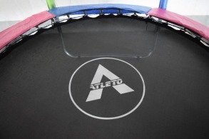 Батут Atleto 183 см з внутрішньою сіткою multikolor + драбинка. Фото 12