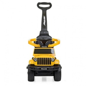 Каталка-толокар Spoko SP-219 2в1 з батьківською ручкою жовтий. Фото 2
