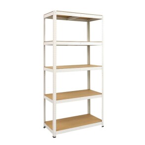 Стелаж металевий 180x90x40 Siker GoodTool P9040 білий 5 полиць. Фото 2