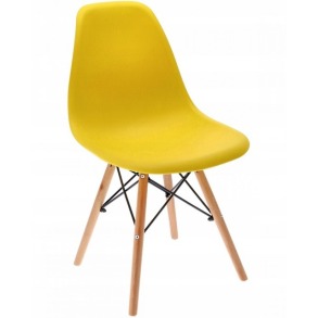 Крісло для кухні на ніжках Bonro В-173 FULL KD жовте (4шт). Фото 2