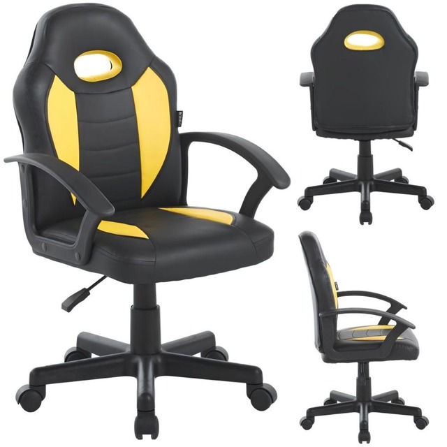 Крісло офісне геймерське Bonro B-043 жовте