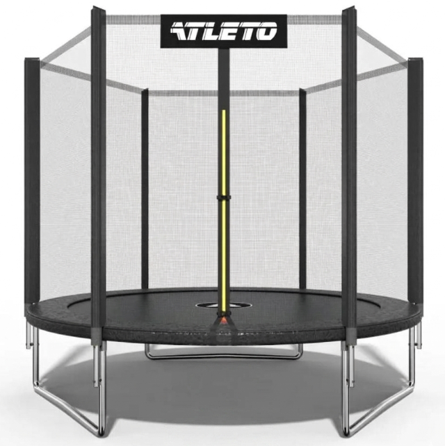 Батут дитячий з сіткою 183 см Atleto чорний