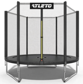 Батут дитячий з сіткою 183 см Atleto чорний