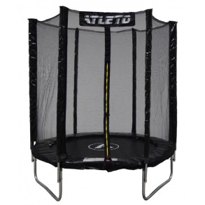 Батут дитячий з сіткою 183 см Atleto чорний. Фото 3