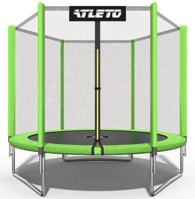 Батут дитячий з сіткою 183 см Atleto зелений