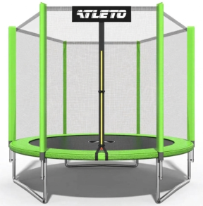 Батут дитячий з сіткою 183 см Atleto зелений