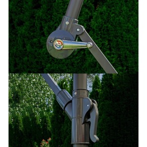Парасоля садова з підсвіткою LED бежева Bonro B-7012LP 3м 8 спиць. Фото 12