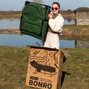Шезлонг лежак ліжко розкладне Bonro B2002-4 темно-зелений. Фото 8
