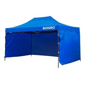 Намет павільйон розсувний з стінками 3 х 4,5 м Bonro B-9005 синій + сумка. Фото 2