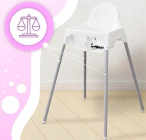 Стільчик для годування дітей SPOKO SP-601 білий. Фото 3