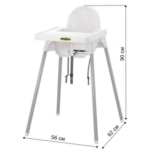 Стільчик для годування дітей SPOKO SP-601 білий. Фото 7