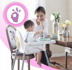 Стільчик для годування дітей SPOKO SP-601 білий. Фото 8