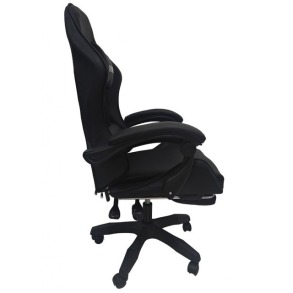 Крісло геймерське Bonro B-945 чорне з підставкою для ніг. Фото 12