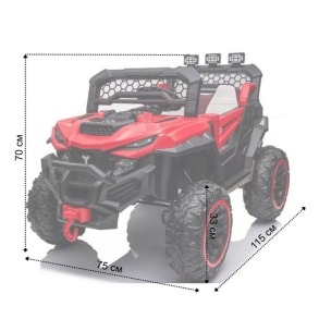 Дитячий двомісний електромобіль 4*4 Spoko SP-8888 червоний. Фото 3
