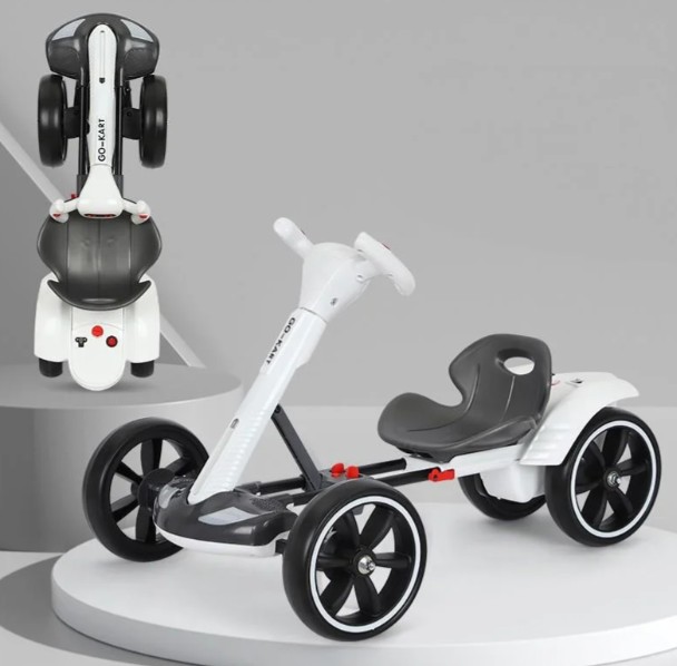 Дитячий електрокарт з пультом керування Spoko SP-V17 6V4,5 білий