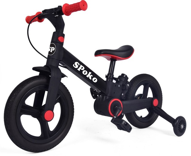 Біговел велосипед трасформер 3в1 Spoko SP-150 чорно-червоний