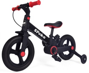 Біговел велосипед трасформер 3в1 Spoko SP-150 чорно-червоний