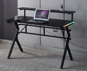 Геймерський ігровий комп'ютерний стіл 18 мм Bonro B-08 чорний RGB LED. Фото 6