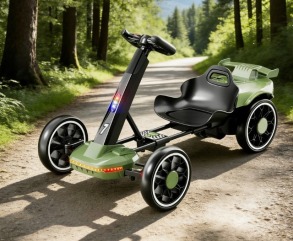 Дитячий електрокарт з пультом керування Spoko SP-V19 12V4,5 зелений. Фото 14