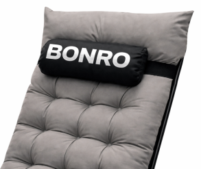 Шезлонг лежак з подушкою та підстаканником Bonro B-06 сірий 120 кг. Фото 9