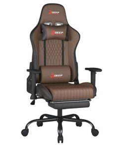 Геймерське крісло з підставкою для ніг Bonro 1002G коричневе