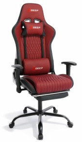 Геймерське крісло з підставкою для ніг Bonro 1002G червоне
