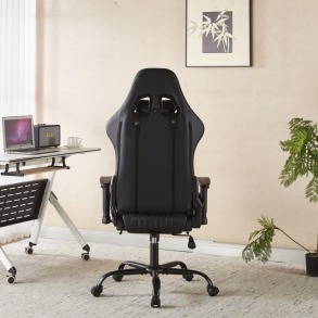 Геймерське крісло з підставкою для ніг Bonro 1002G-1 чорне. Фото 10